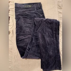 AG SUPER SKINNY the legging in navy velvet